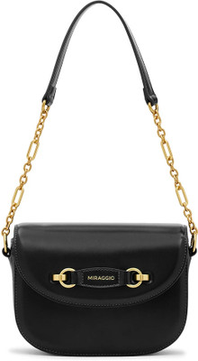 Miraggio Black Shoulder Bag Partywear Stylish Handbag