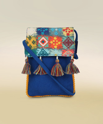 Anekaant Blue, Multicolor Sling Bag Geomat