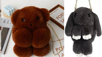 Nappmall Black, Multicolor Sling Bag Cute Cartoon Rabbit(Pack of 2)