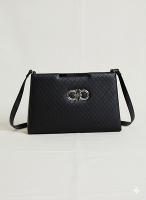 AMAN Black Shoulder Bag Classic Handbag