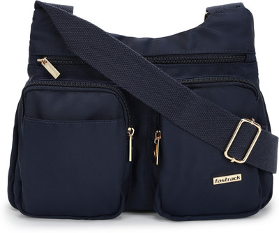 Fastrack Blue Sling Bag Plain