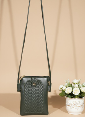 DONICY Green Sling Bag Classy mobile pouch sling