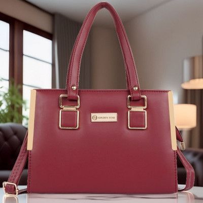 Golden Star Maroon Hand-held Bag New Trendy & Fancy Bags Shoulder Bags Use College Office Travel & Party etc