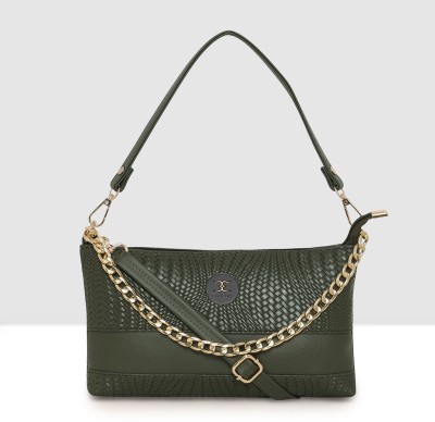 ESBEDA Green Sling Bag Woven Pattern Crossbody Sling bag