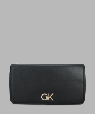 Calvin Klein Black Sling Bag RE-LOCK DOUBLE GUSETTE