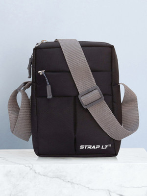 Straplt Black Sling Bag Cross Body Messenger for Men & Women