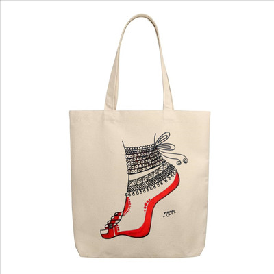 CHINOSH Multicolor Tote Bag | Dancing Leg White Tote Bag | Shoulder Bag | Shopping Bag