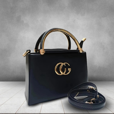 ZOKER Black Sling Bag Stylish Boxy PU Sling Bag for Women