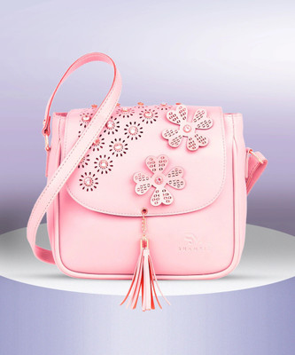 SHAMRIZ Pink Sling Bag Women's & Girl’s Flap Over Sling Bag | Ladies Purse Handbag | Cross body Sling