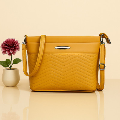 VEL Yellow Sling Bag Women's Crossbody Sling Bag | Ladies Handbag | Shoulder & Sling Bag For Girls