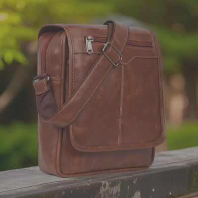 Shivra Tan Sling Bag Men Sling Bag side bag for men(S-12*11)