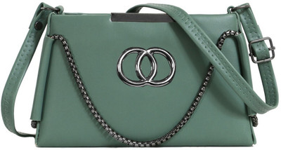 DaisyMama Green Sling Bag Zip Pocket Sling Bag