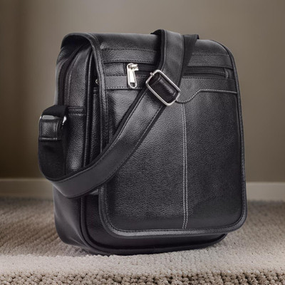 Shivra Black Sling Bag Men Sling Bag side bag for men(S-12*11)
