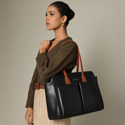 LINO PERROS Black Sling Bag Commuter Tote Bag