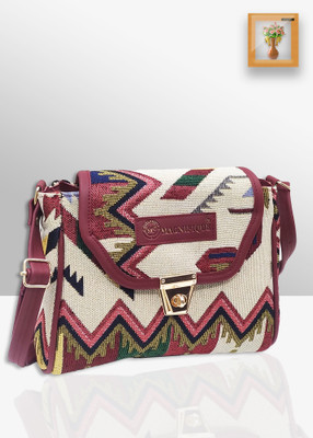 magnifique Maroon Sling Bag Maroon Stylish Women Sling Bag - Regular Size PU