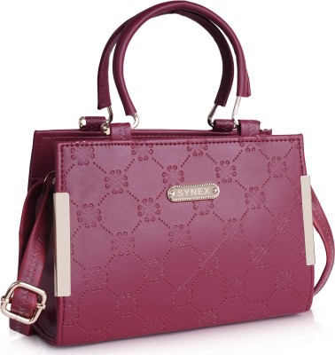 SYNEX Maroon Sling Bag PU Synthetic Leather Women's Satchel Bag | Ladies Purse Handbag