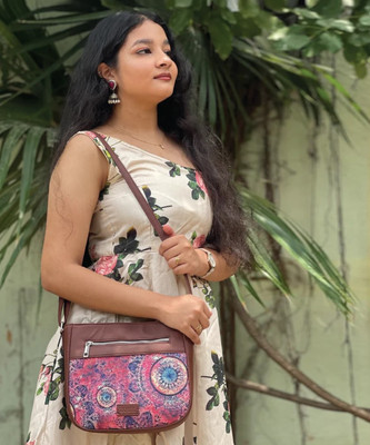 ZOUK Pink Sling Bag SpaceChakra U Shaped Sling Bag