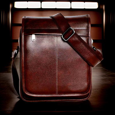 Shivra Brown Sling Bag Men Sling Bag extra large (S-11*8.5*3)