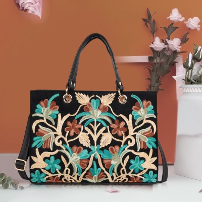 STARWINGS Black Sling Bag Classic Embroidered New Unique Design Shoulder Crossbody Handbag For Women