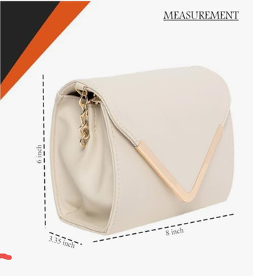 Cleto Beige Shoulder Bag Women's Handbag PU Leather Shoulder & Top Handle Bag for Casual, Office & Party