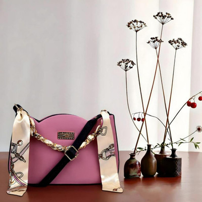 Amy Chic Pink Sling Bag Women Handbag | hand bags for women stylish | Peach Black