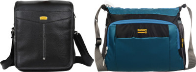 Blowzy Blue, Black, Black Sling Bag Cross Body men's sling bag(Pack of 2)