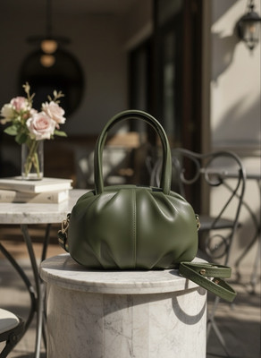 DEELMORE Green Sling Bag Olive Green Handbag for Women | Stylish Puffy Dumpling Crossbody Bag