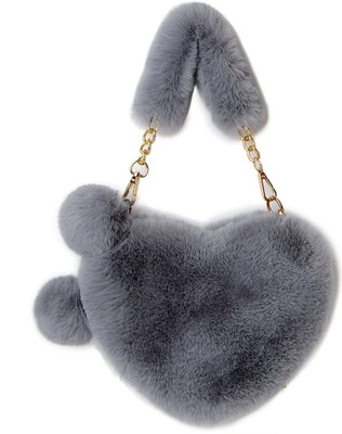 Anesha Grey Hand-held Bag Cute Heart Bag Heart Crossbody