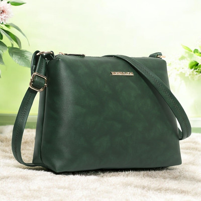 Women Marks Green Sling Bag DARK-GREEN-PLANE-POUCH