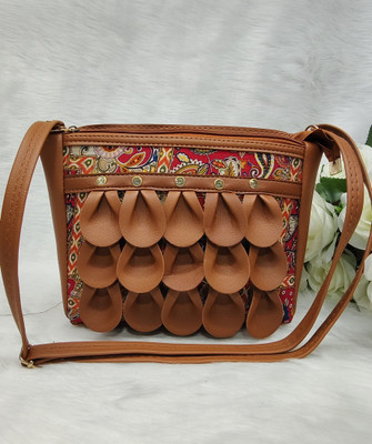 SIZI CREATION Red Sling Bag SZ0041