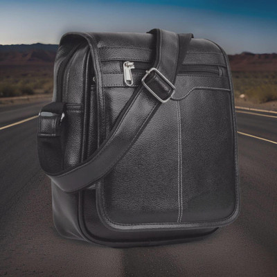 Shivra Black Sling Bag Men Sling Bag side bag for men(S-12*11)