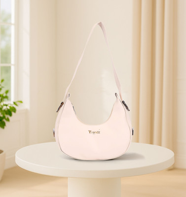 Trendz Firenze White Hobo Crescent-Hobo Shoulder Bag for Women & Girls