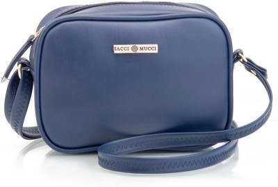 Sacci Mucci Blue Sling Bag Stylish Box Sling Bag | Side Purse Stylish Latest | Cross Body Sling Box Bags