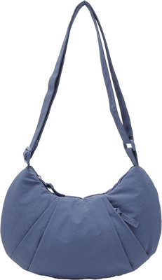 Lyrovo Blue Sling Bag Crossbody Sling Bag for Women | Side Purse With Zipper Half Moon Shaped