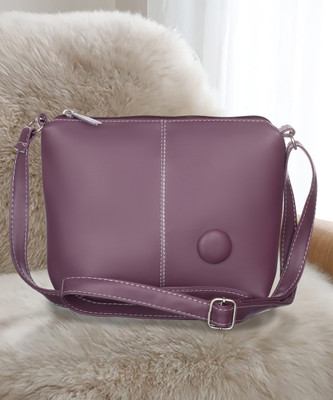 Leather Land Purple Sling Bag SMALL American Stitch Sling In Purple