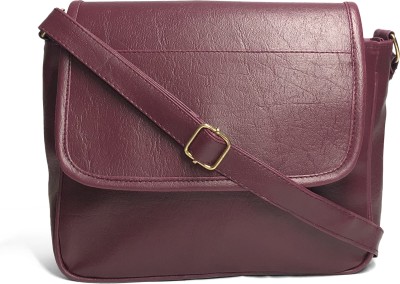 Metin Maroon Sling Bag Shoulder bags for women, Leather purse messenger ladies handbag with Strap(SL130