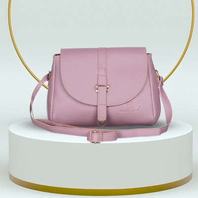 Leather Land Pink, Clear Sling Bag Buckle Sling IN Pearl Pink