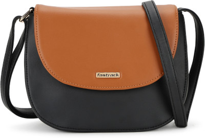 Fastrack Black Sling Bag Color Blocked