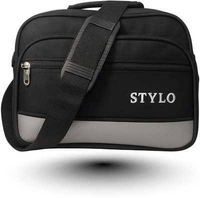 Stylo Black Sling Bag Messenger Sling Bag | Office Use, Strong Strap & Smart Design