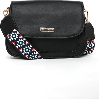 Lookout Fashion Black Sling Bag Women Handbag Shoulder Sling Bags