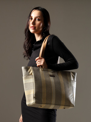 ENSAC Grey Tote Elite Golden Wreath Handle Clutch, Handcrafted Designer Bridal & Party Bag