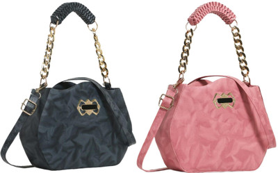 Zaxcer Black, Pink Sling Bag Beautiful Sling Bags for women and girls(Pack of 2)