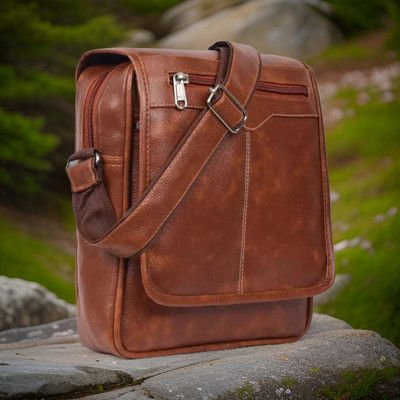 house of common Tan Sling Bag Men Sling Bag side bag for men(S-11*11)