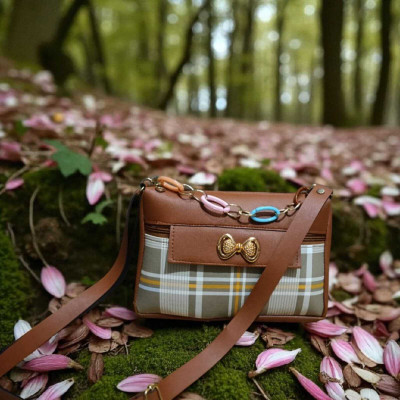 AK Tan Sling Bag LV.TAN.CHEXK.DF23