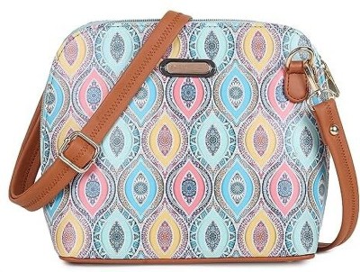 Kezitaska Pink, Blue Sling Bag Women's Sling Bag printed.