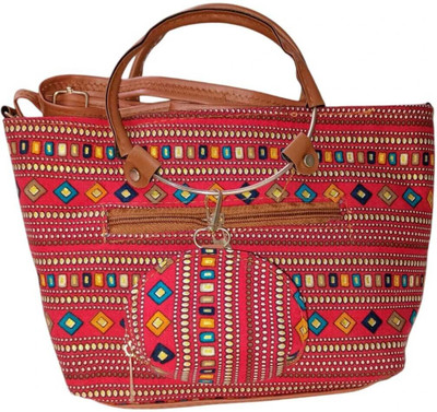 RAGHAVRADIANCE Multicolor Hand-held Bag MAROON HANDBAG