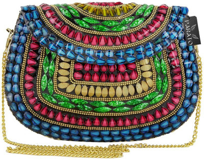 Parato Multicolor Sling Bag Handmade Multi color stones