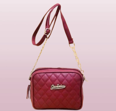 THE MONAINA CEPAT Maroon Sling Bag Korean design women hand bag for college girls