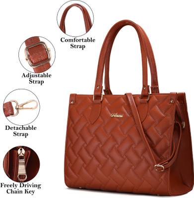 Alfira Tan Tote stylish Tote bag (Laptop bag)for girls