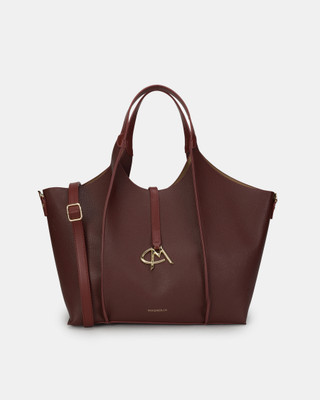 Magnolia Red Tote Vegan Leather Bag | Spacious Office & Casual Shoulder Bag with Magnetic Closure